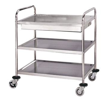 Vozík 1+2 vana+police INOX 86x53v99 MONT